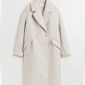 H&M oversized nude coat